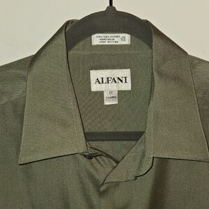 Alfani Men's Olive Button-Down Shirt 💚🩵🩷